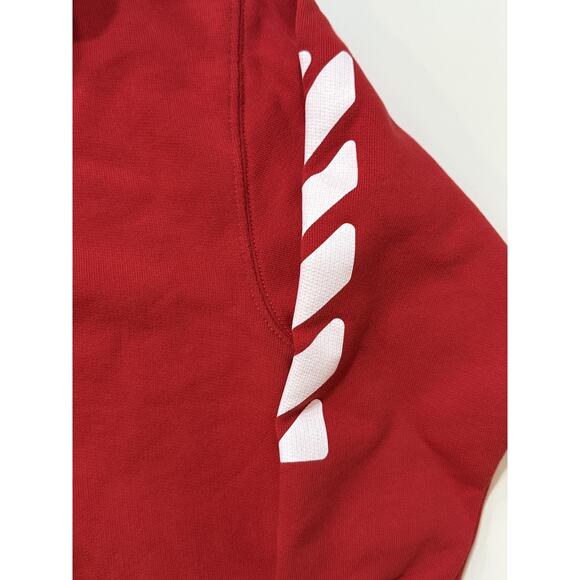 Off-White Hoodie Youth 6 Red Zip Up OFF Logo Diagonal Stripes Boys Girls NEW - Picture 4 of 10